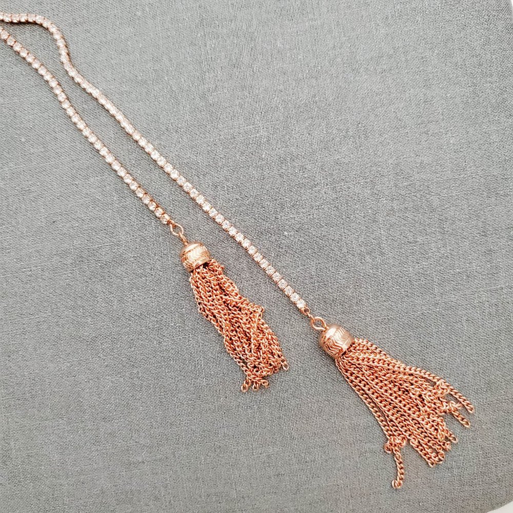 🎁Free w/Purchase🎁 Aldo 21" Rose Gold Tassel Necklace
